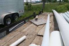 1977 HOMEBUILT TANDEM AXLE 20' PIPE TRAILER