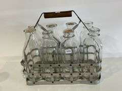 8 QUART MILK BOTTLES WITH CARRIER