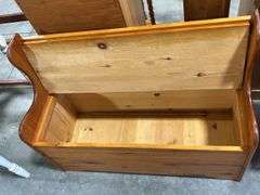 PINE BENCH WITH STORAGE