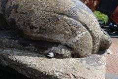 2 - 65" LONG CONCRETE LIONS