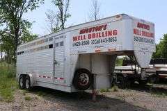 2008 EBY 20' ALUMINUM 5TH WHEEL STOCK TRAILER