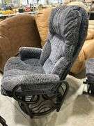 UPHOLSTERED GLIDER ROCKER WITH FOOT STOOL