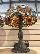 PAIR OF TIFFANY STYLE LAMPS - 18"