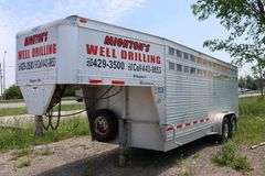 2008 EBY 20' ALUMINUM 5TH WHEEL STOCK TRAILER