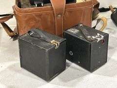 ANSCO SHUR-FLASH, SIX-20 BROWNIE E CAMERA & CAMERA CASE & ACCESSORIES