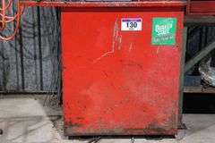 RED METAL OIL TANK
