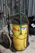 OIL BARREL WITH PUMP & CART