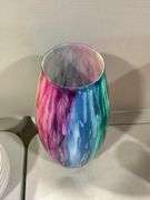 3 ART GLASS VASES