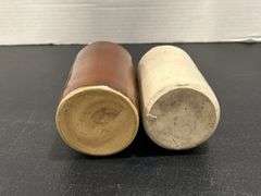 2 ENGLISH STONEWARE GINGER BEER BOTTLES