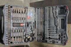 TOOLBOX WITH CONTENTS, BIT & HOLE SET