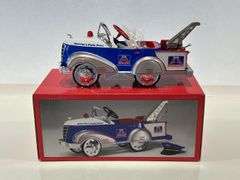 CROWN PREMIUMS BIG A AUTO PARTS 1940 GENDRON TOW TRUCK PEDAL CAR BANK