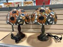 PAIR OF TIFFANY STYLE LAMPS - 18"