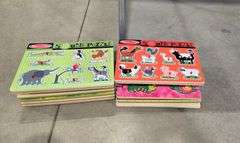 2 WIRE PUZZLE HOLDERS & 9 PUZZLES - ALL COMPLETE