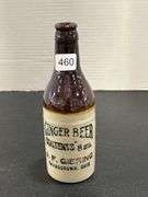 STONEWARE J.F.GIERING GINGER BEER BOTTLE