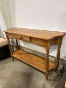 OAK HALL TABLE WITH DRAWER - 6"X14"X30"