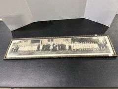 FRAMED PANORAMIC 1921 SCHOOL PHOTOGRAPH - 37" X 9"