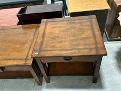 COFFEE TABLE AND TWO SIDE TABLES