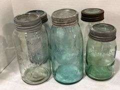 GROUP OF ASSORTED FRUIT JARS