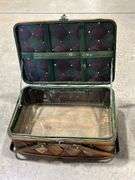 WOODEN STORAGE CHEST & PICNIC BASKET