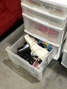 TWO ROLLING DRAWER CARTS WITH CONTENTS