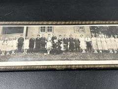 FRAMED PANORAMIC 1921 SCHOOL PHOTOGRAPH - 37" X 9"