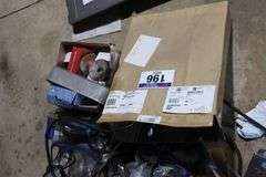 GROUP OF ASSORTED PLUGS, LIGHTS, WIRING, SPLICE CLOSURES ETC.
