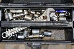 TOOLBOX WITH CONTENTS, BIT & HOLE SET