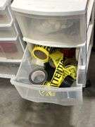 TWO ROLLING DRAWER CARTS WITH CONTENTS