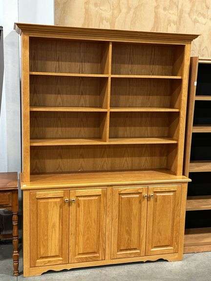 OAK HUTCH 58"X18"X80"
