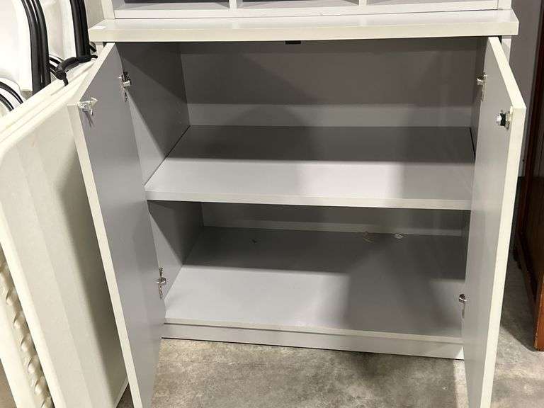 TWO PIECE OFFICE CABINET 35"X20"X67"