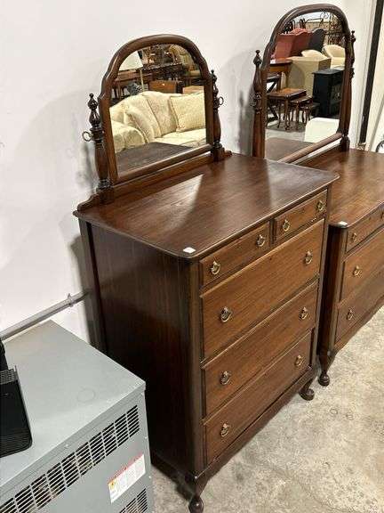 HIGHBOY DRESSER WITH SWING MIRROR 35"X21"X64"