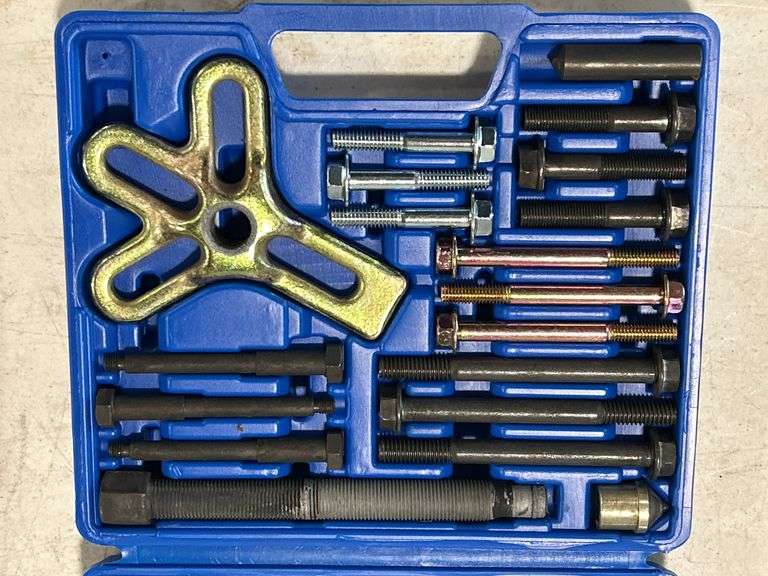 Long Reach Harmonic Balancer Installer Kit, 5 Piece Harmonic Balancer Pulley Puller Set Crank Pulley Removal Tool Damper Puller Kit Long Reach Harmonic Balancer Installer Kit, 5 Piece Harmonic Balancer Pulley Puller Set Crank Pulley Removal Tool Damper Puller Kit