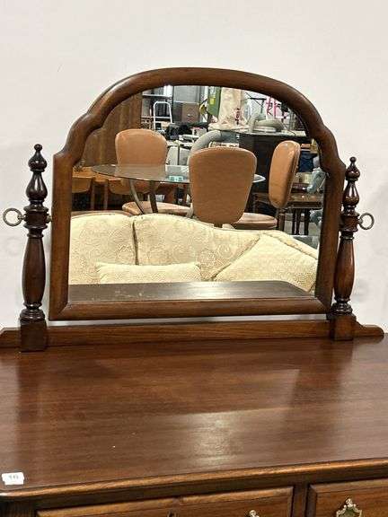 HIGHBOY DRESSER WITH SWING MIRROR 35"X21"X64"