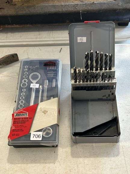 JOBMATE SOCKET AND TOOL SET AND DRILL BITS - Shackelton Auctions Inc.