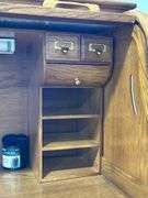 OAK ROLL TOP DESK 54"X29"X52"