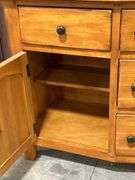 TWO PIECE LIGHTED HUTCH WITH 66"X19"X82"