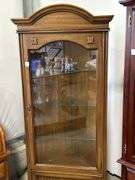 GLASS FRONT CORNER CABINET 24"X17"X70"