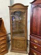 GLASS FRONT CORNER CABINET 24"X17"X70"