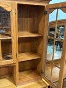 OAK TWO PIECE HUTCH 66"X18"X81"