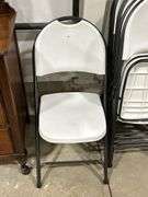SEVEN PLASTIC  FOLDING CHAIRS