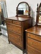 HIGHBOY DRESSER WITH SWING MIRROR 35"X21"X64"
