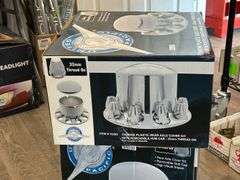 TWO UNITED PACIFIC CHROME PLASTIC AXLE COVERS 33MM