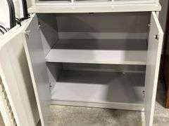 TWO PIECE OFFICE CABINET 35"X20"X67"