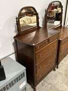 HIGHBOY DRESSER WITH SWING MIRROR 35"X21"X64"