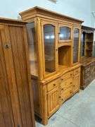 TWO PIECE LIGHTED HUTCH WITH 66"X19"X82"
