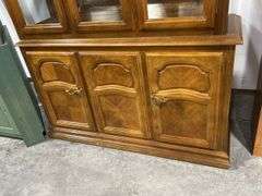LIGHTED DISPLAY HUTCH WITH TWO GLASS SHELVES 51"X17"X80"