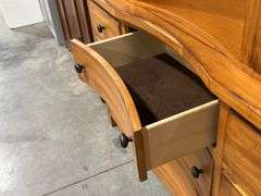 TWO PIECE LIGHTED HUTCH WITH 66"X19"X82"