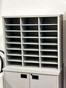 TWO PIECE OFFICE CABINET 35"X20"X67"