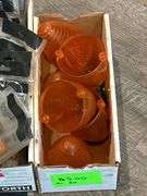 FOUR BOXES OF ASSORTED LIGHTS AND LIGHT CAPS