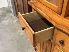 TWO PIECE LIGHTED HUTCH WITH 66"X19"X82"